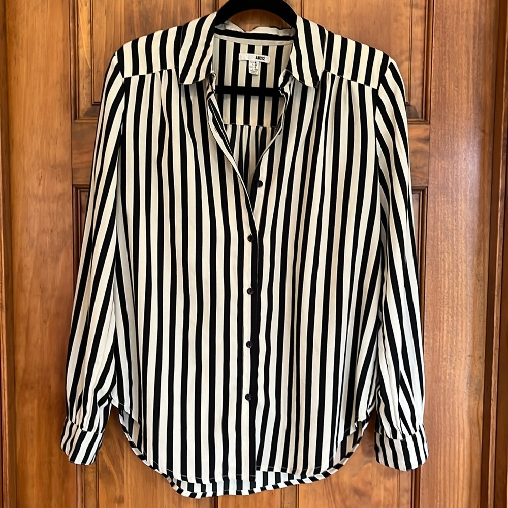 Amuse Society Striped Button Down Shirt